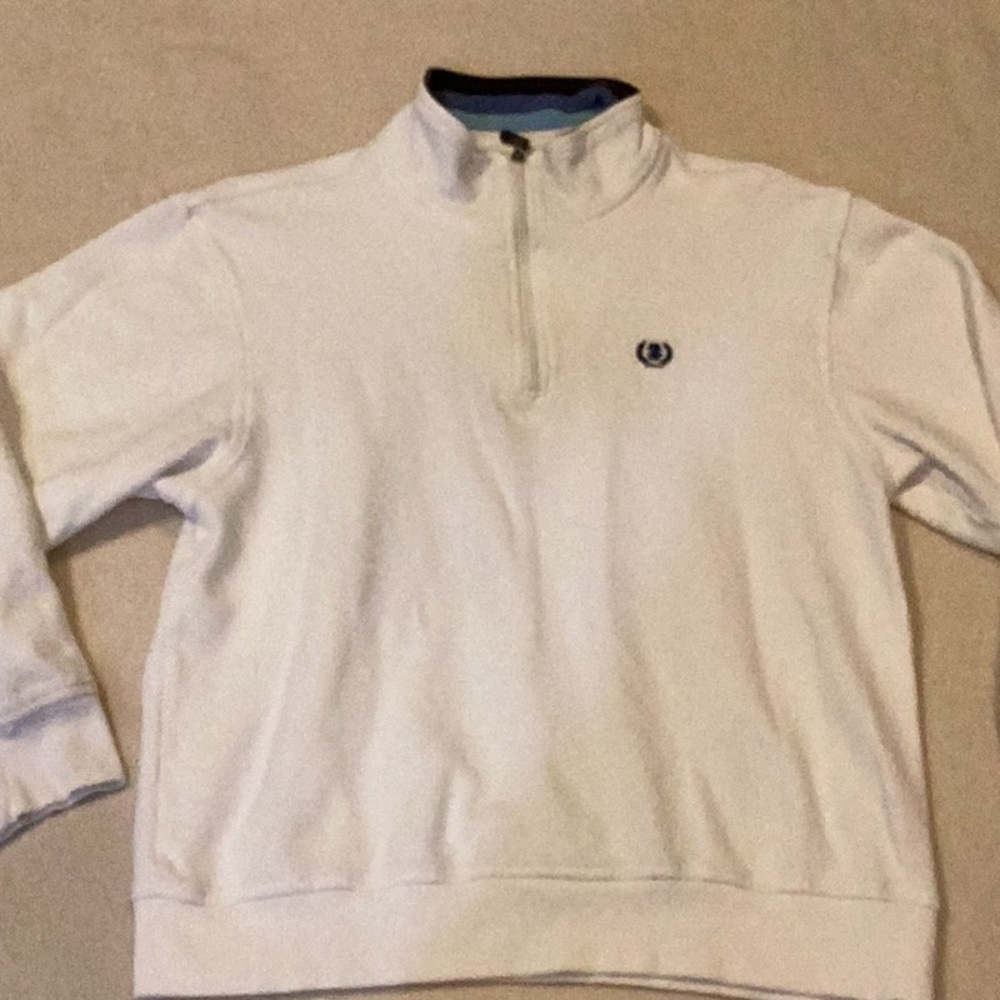 Beautiful (L) White Izod Halfzip Sweater